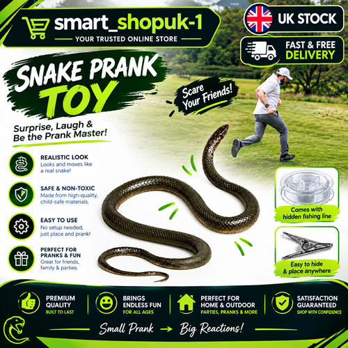 Fake rubber snake prank - snake, toy