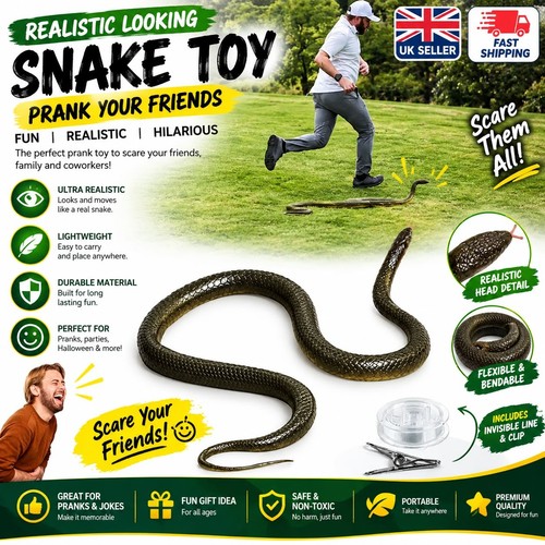 Fake rubber snake prank - prank, toy