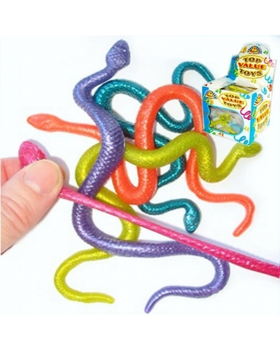 288 stretchy rubber snakes - stretchy,