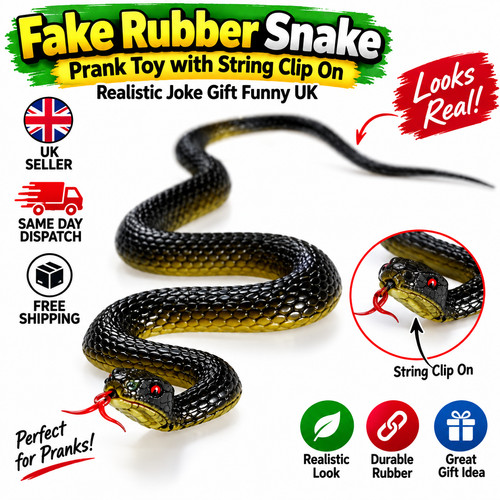 Fake rubber snake - rubber, prank