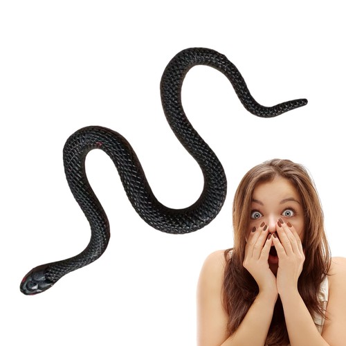 Small rubber snake - small, black