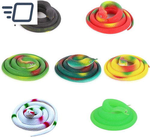 Pcs rubber snakes toy - 7,