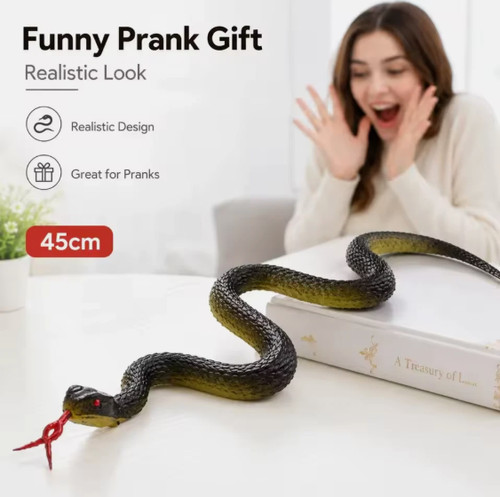 Fake rubber snake prank - snake,
