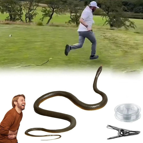 Fake rubber snake prank toy - rubber,